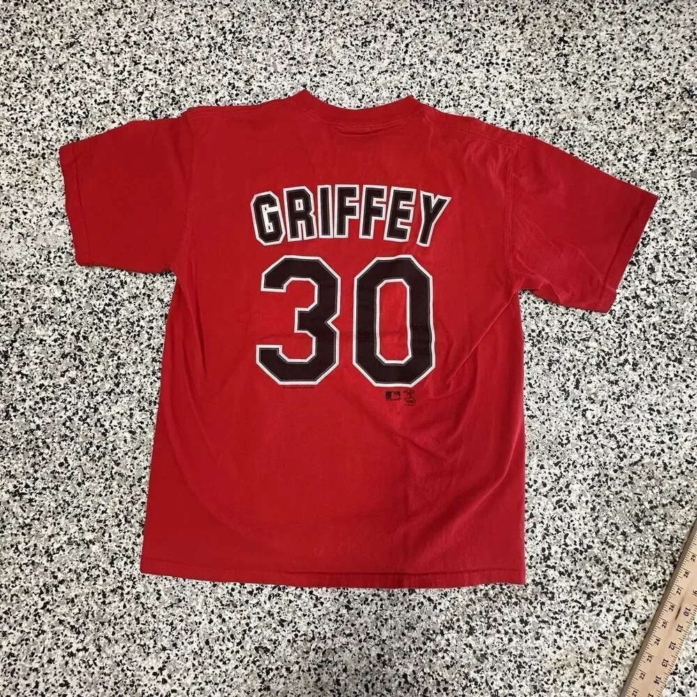 Vintage Lee Sport Cincinnati Reds Ken Griffey Jr Shirt Mens Large 2005 Y2K Red